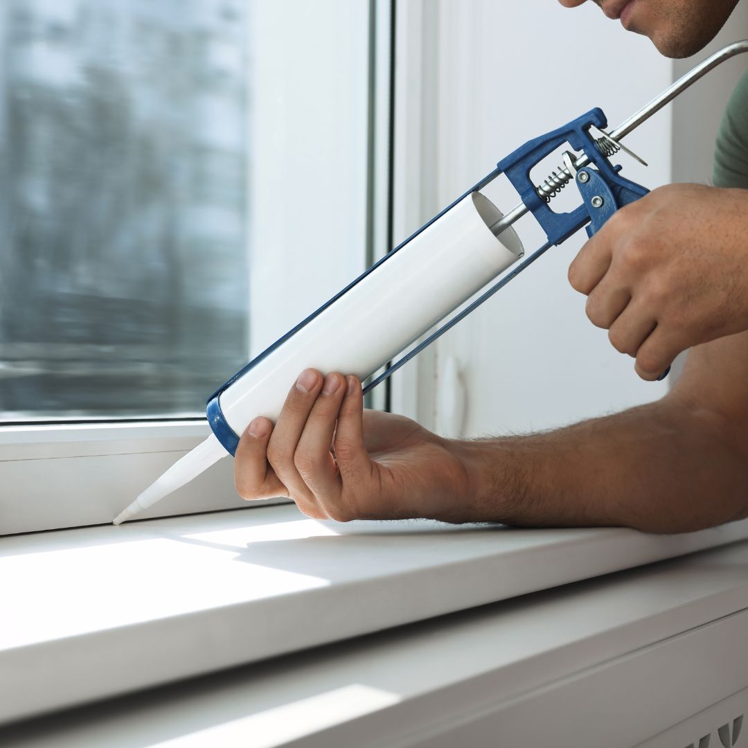 Filling cracks in window