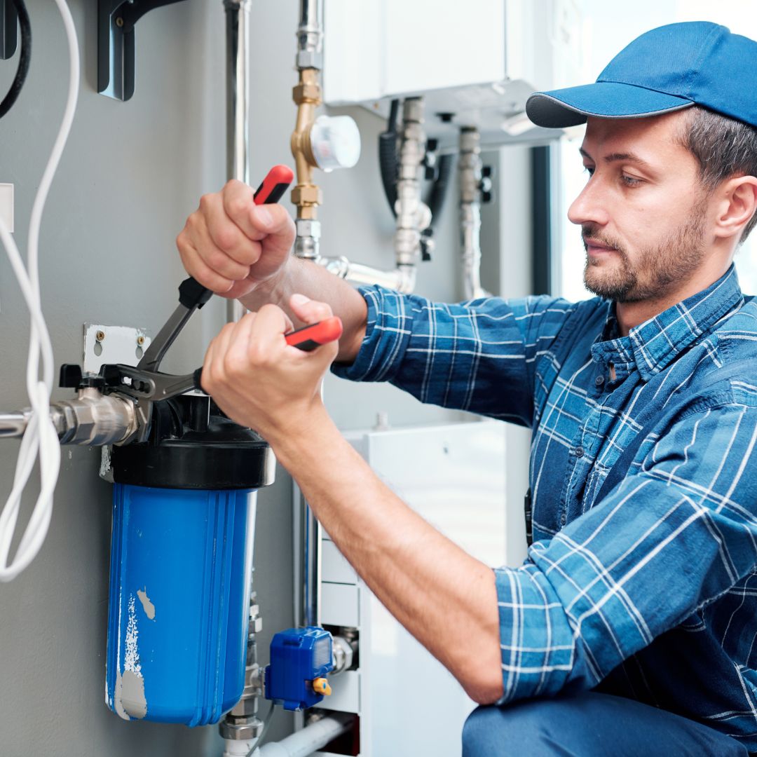 a plumber working on something