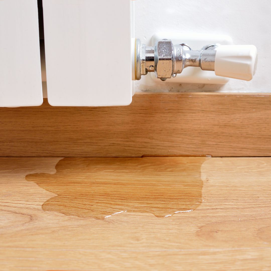 water leak on floor