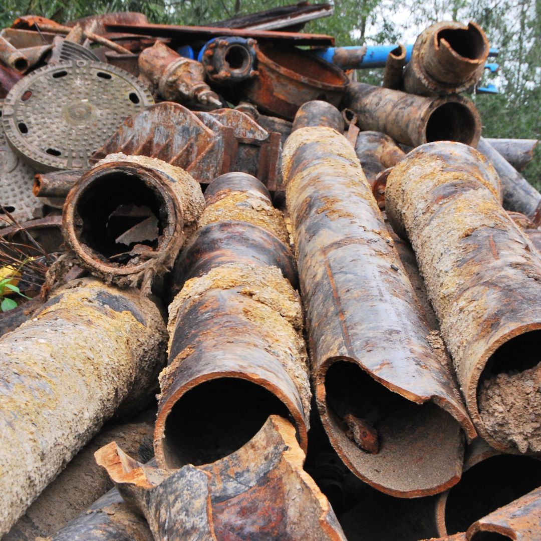 old clogged pipes