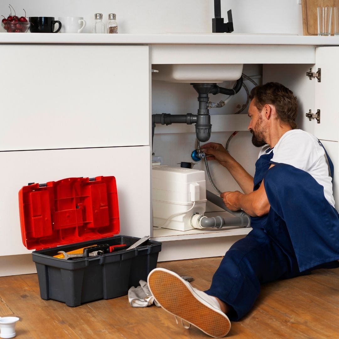 plumber fixing a leak