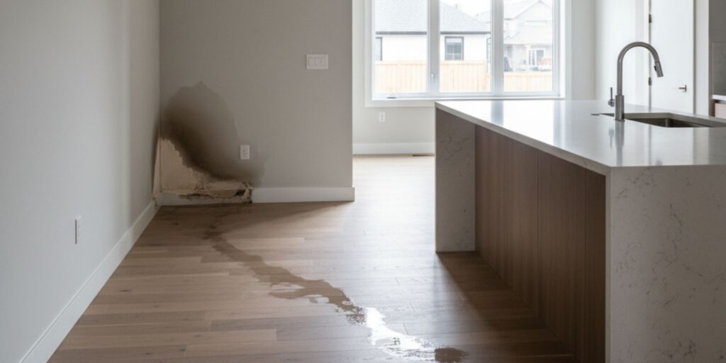 leaking pipe in wall