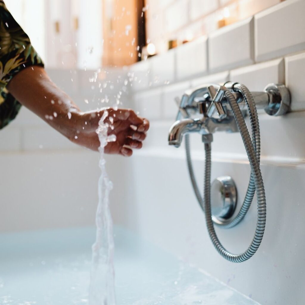 tub full of water